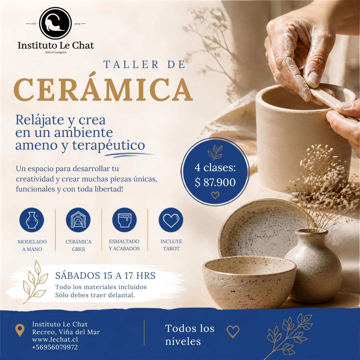 cerámica agosto Instituto Le Chat